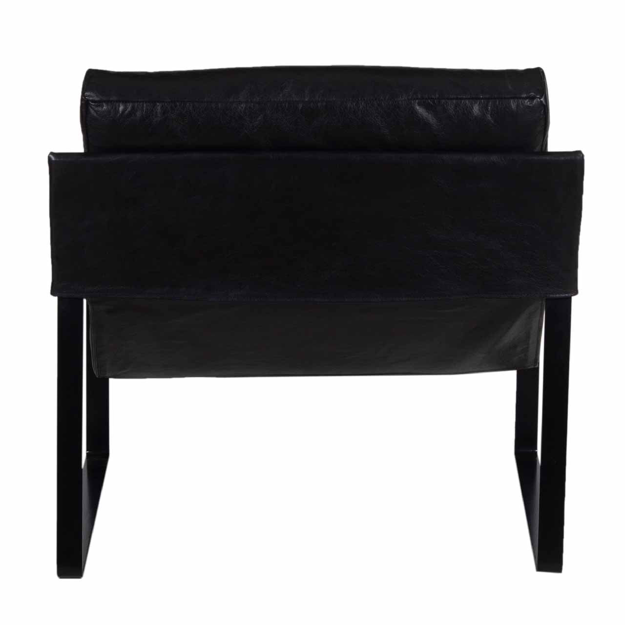 Porgabi Metal & Buff Leather Lounge Chair