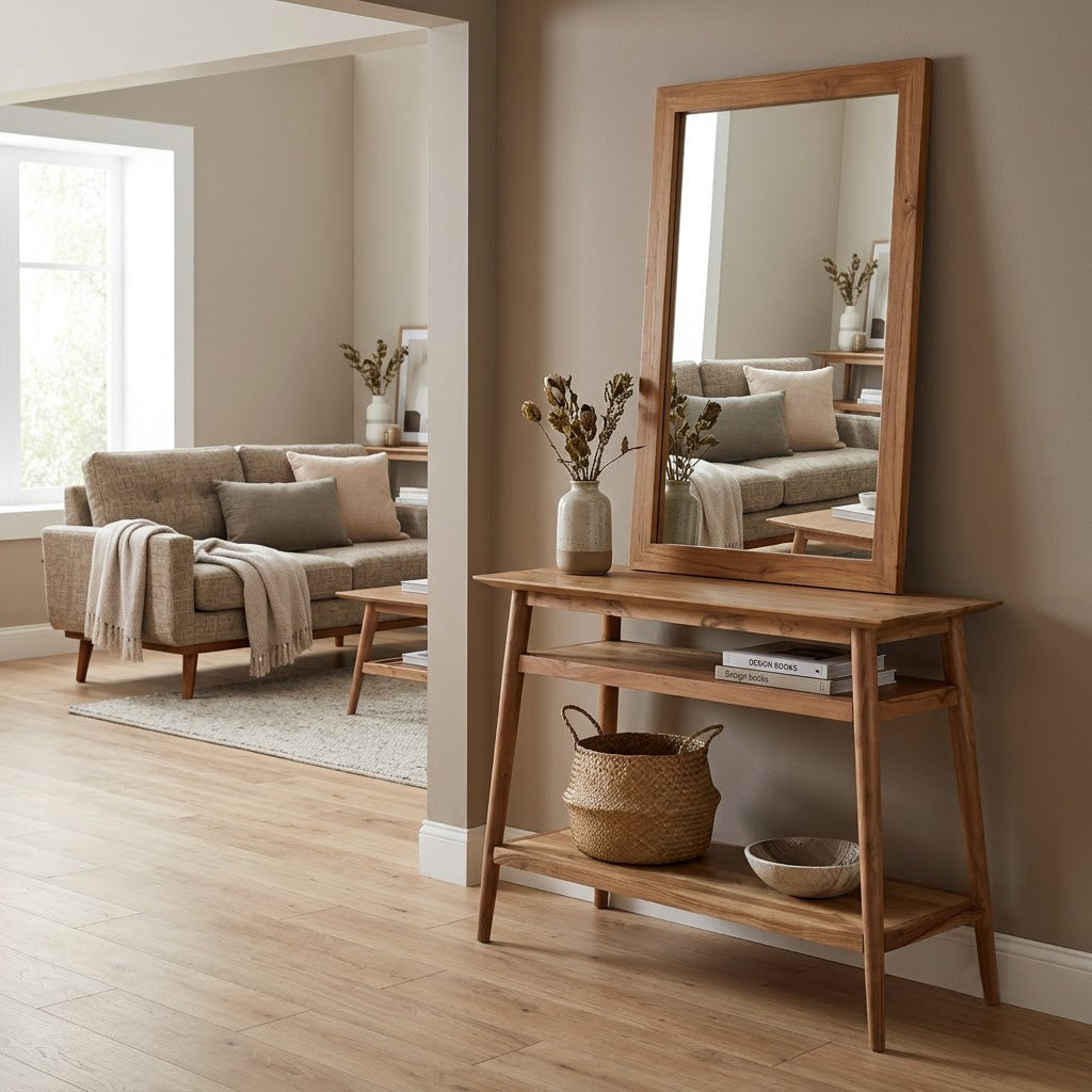 Portola Acacia Wood Console Table