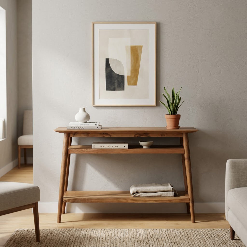 Portola Acacia Wood Console Table