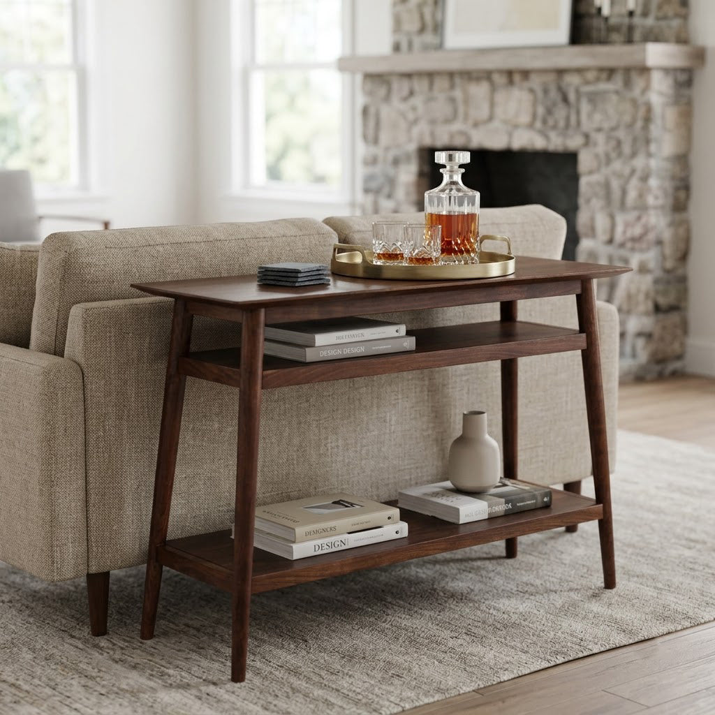 Portola Acacia Wood Console Table