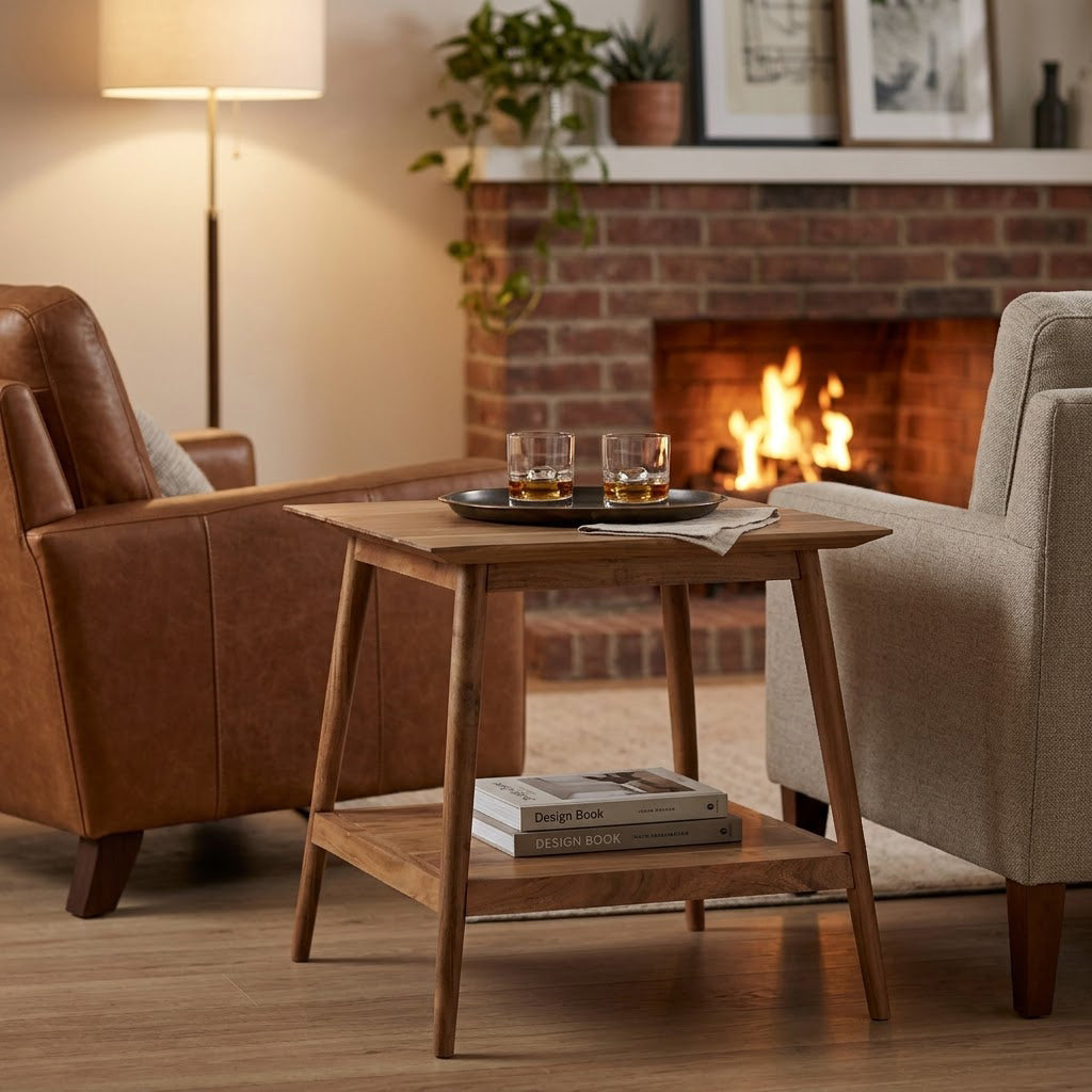 Portola Acacia Wood Side Table