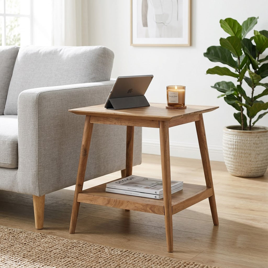 Portola Acacia Wood Side Table
