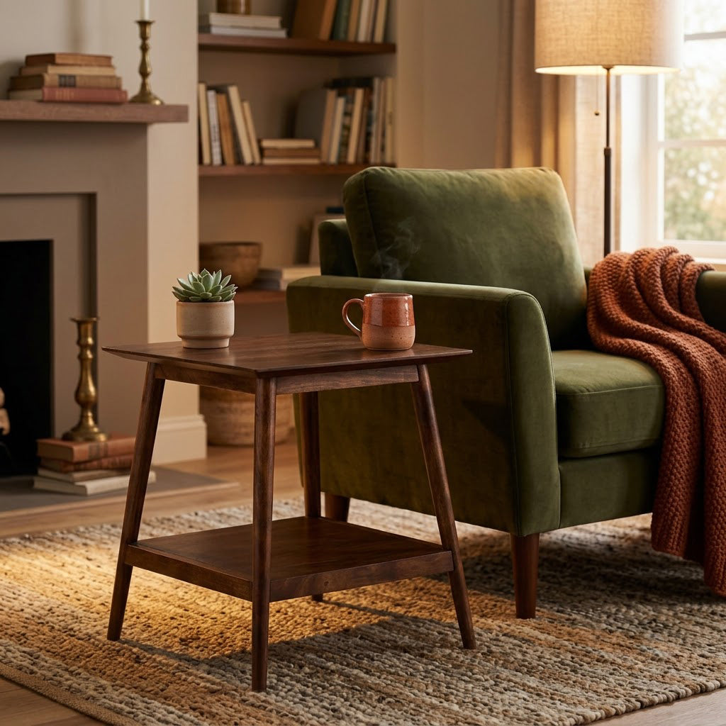 Portola Acacia Wood Side Table