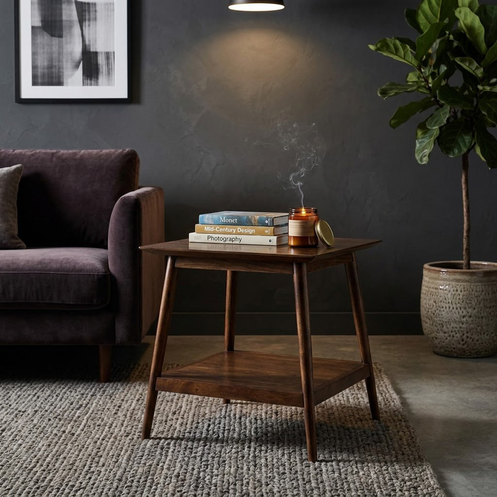Portola Acacia Wood Side Table