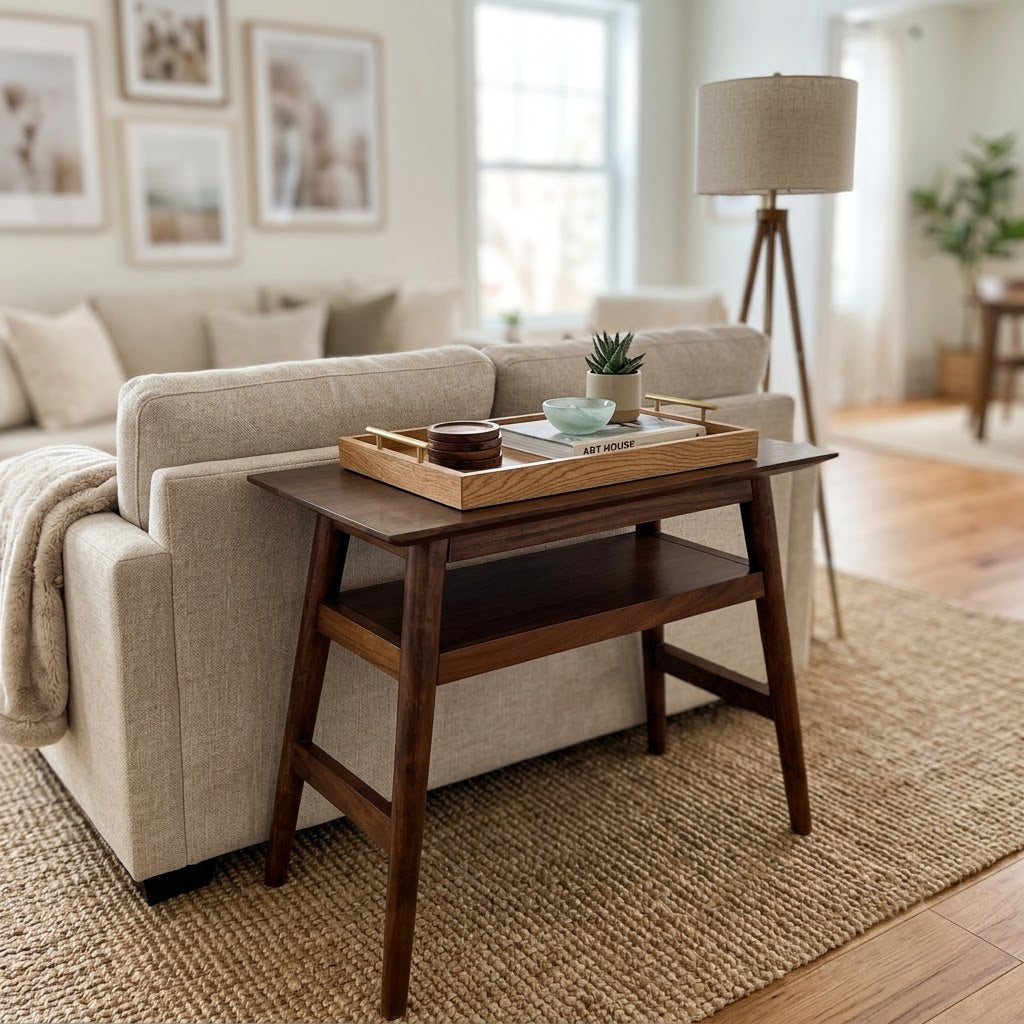 Portola Acacia Wood Recliner Table