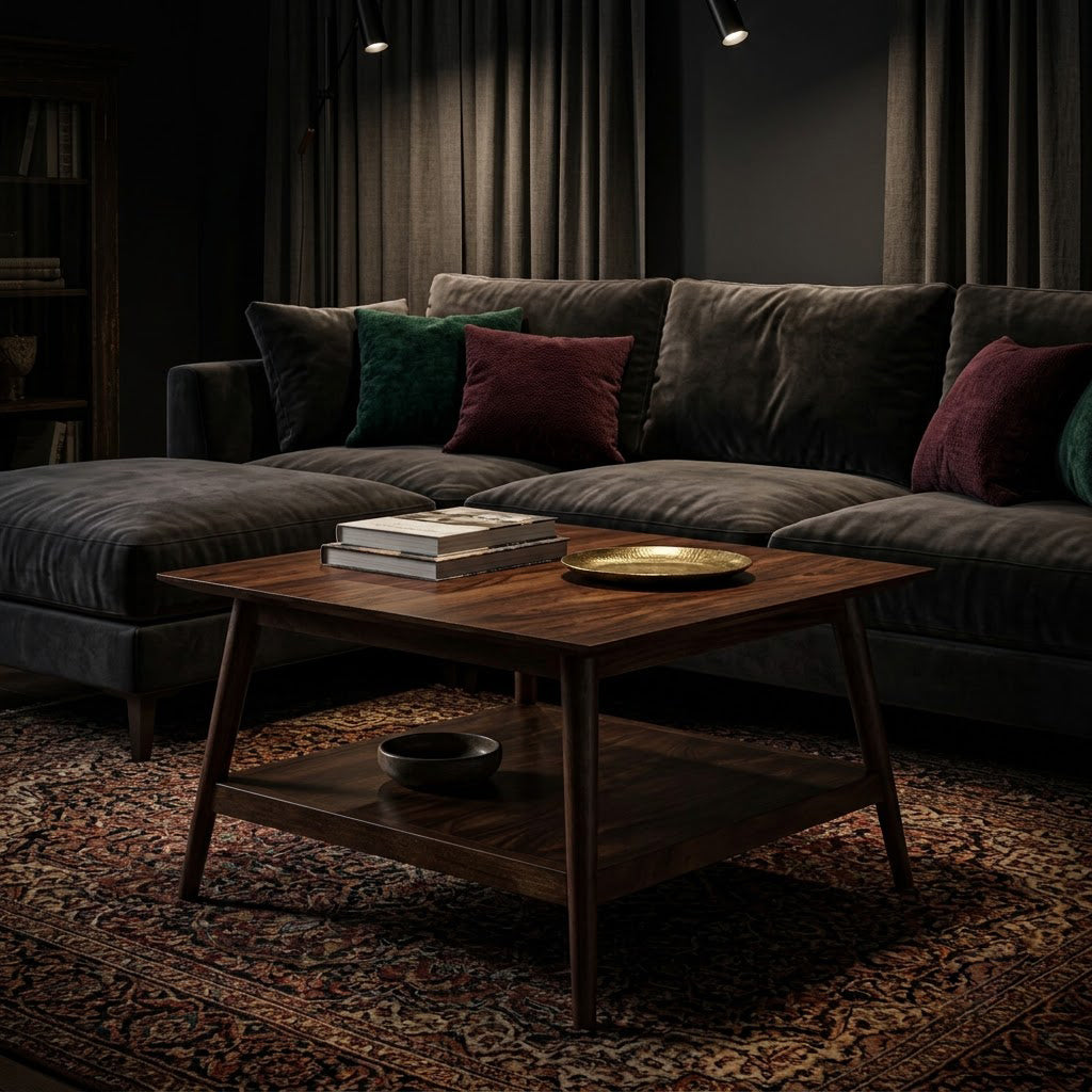 Portola Acacia Wood Square Coffee Table