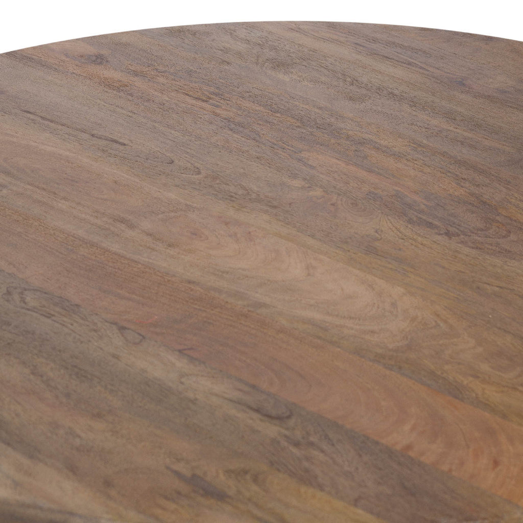 Pot Mango Wood Round Coffee Table