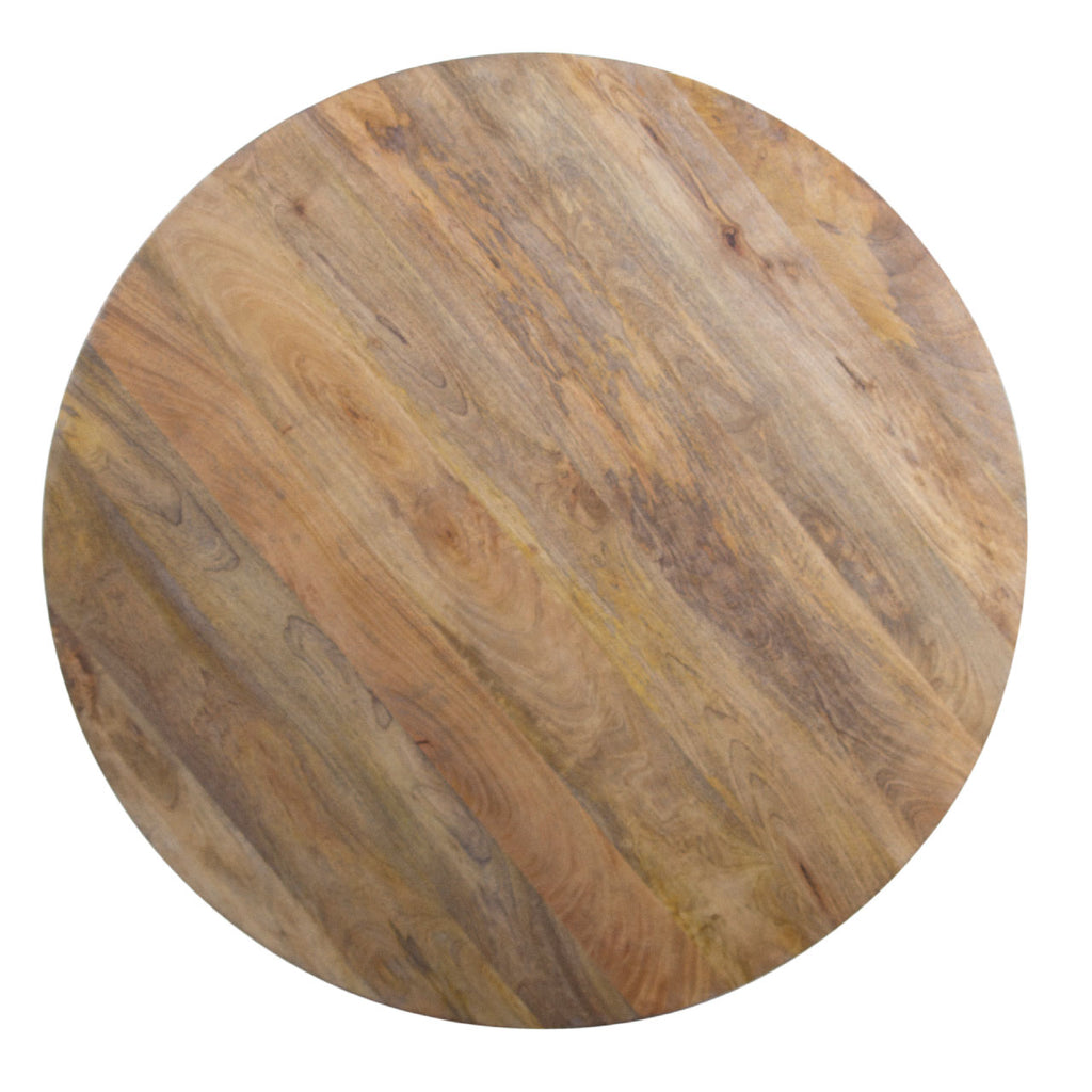 Pot Mango Wood Round Coffee Table