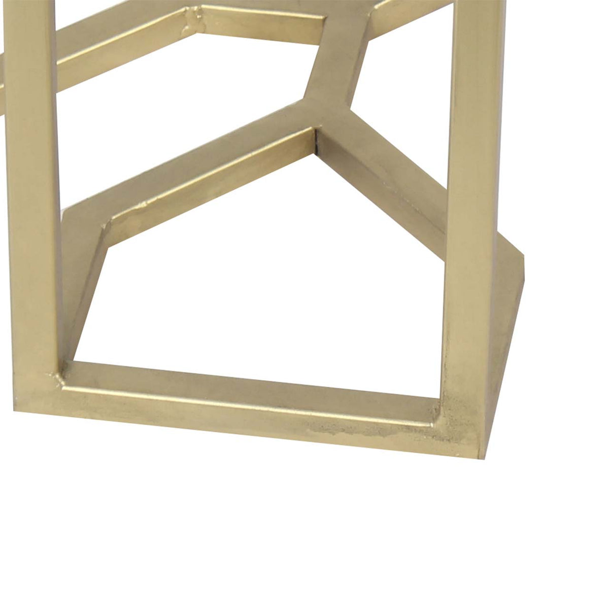 Queens Bridge Marble Top Console Table - Gold Iron
