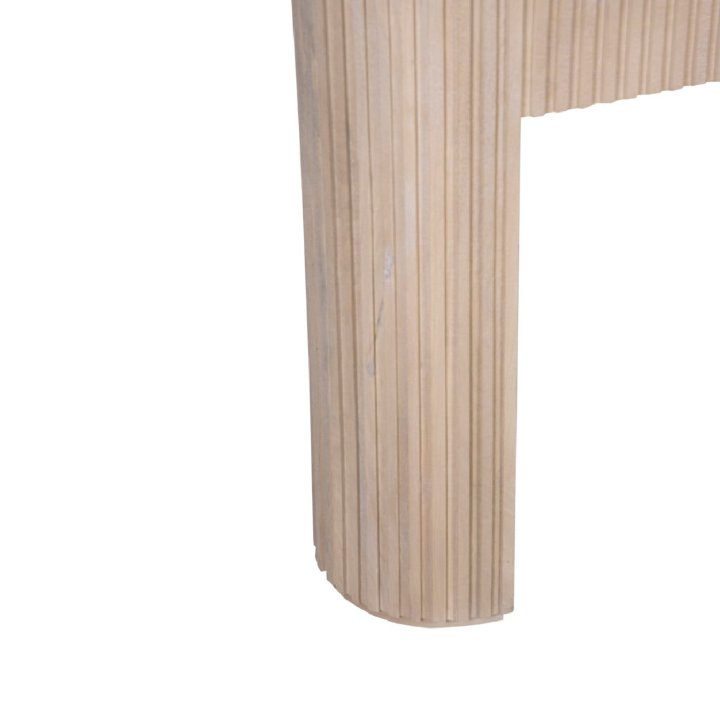 Reed Travertine Marble Top 2 Drawer Console Table
