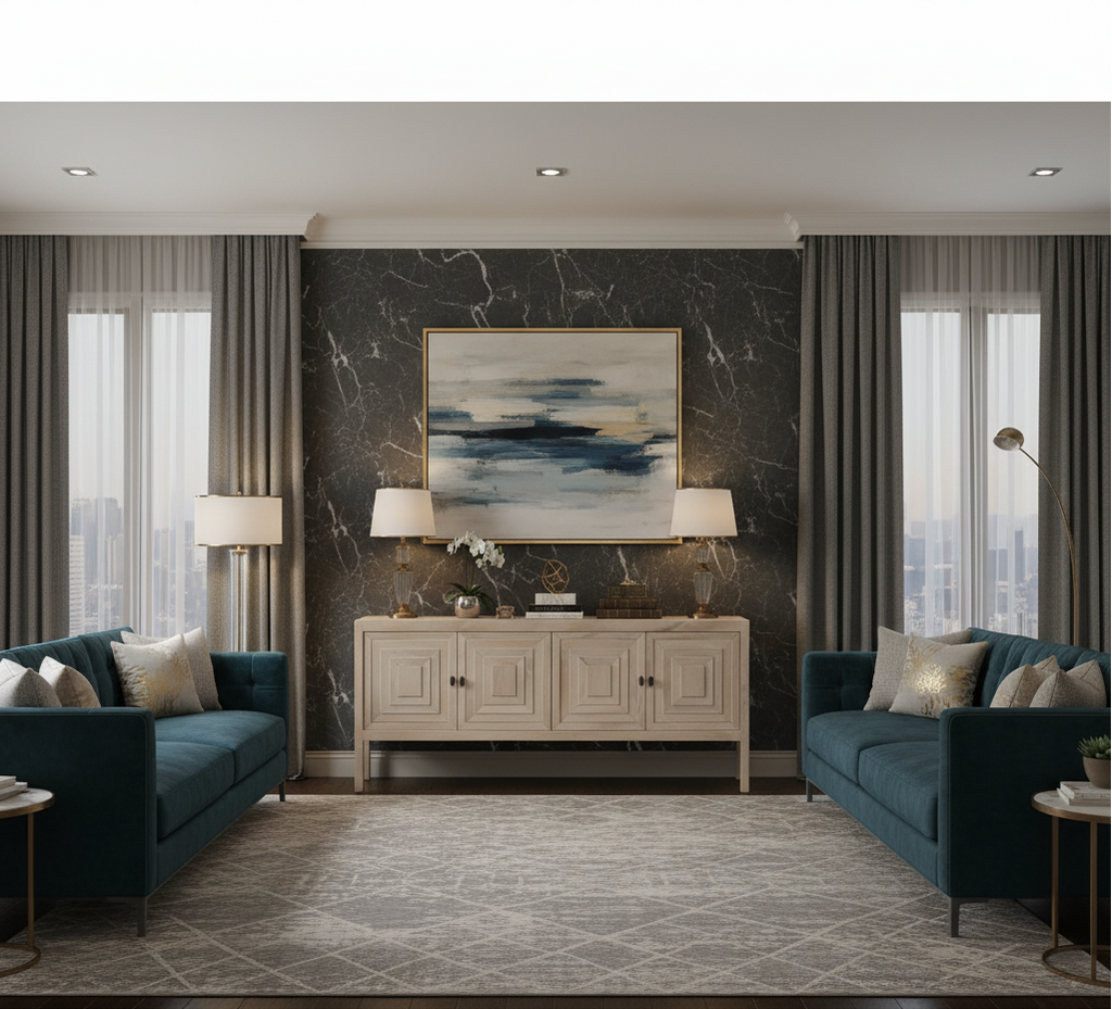 Reevira Mango Wood 4 Door Sideboard