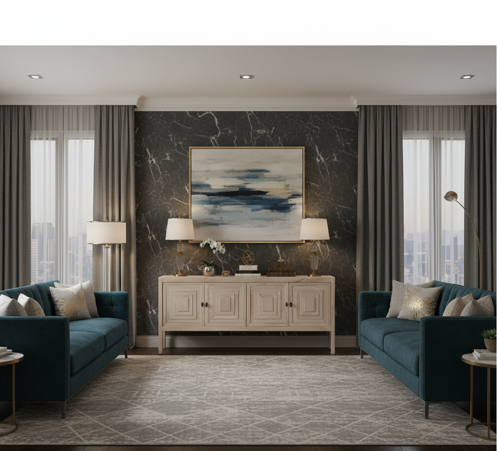 Reevira Mango Wood 4 Door Sideboard