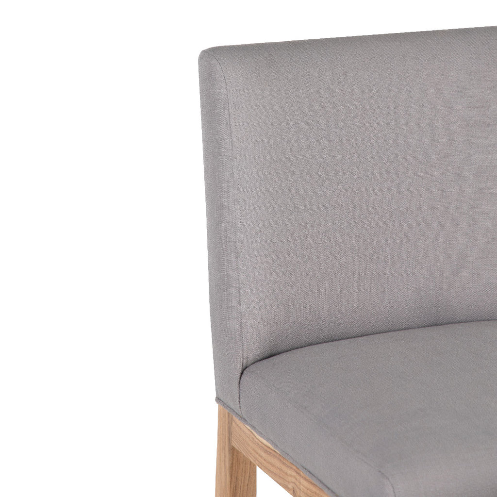 Remmy Acacia Wood Fabric Bar Chair - Natural / Archer Charcoal