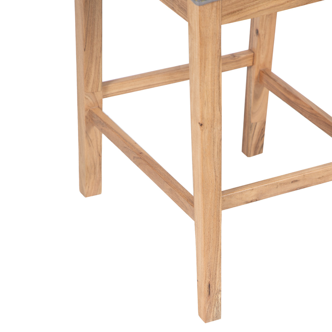 Remmy Acacia Wood Fabric Bar Chair - Natural / Archer Charcoal