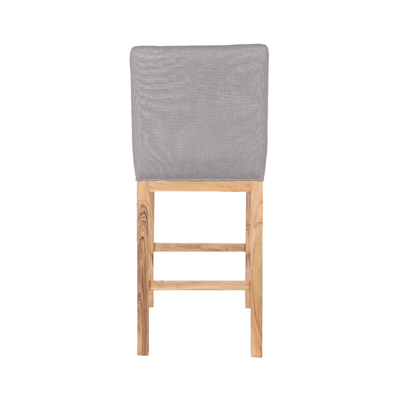 Remmy Acacia Wood Fabric Bar Chair - Natural / Archer Charcoal