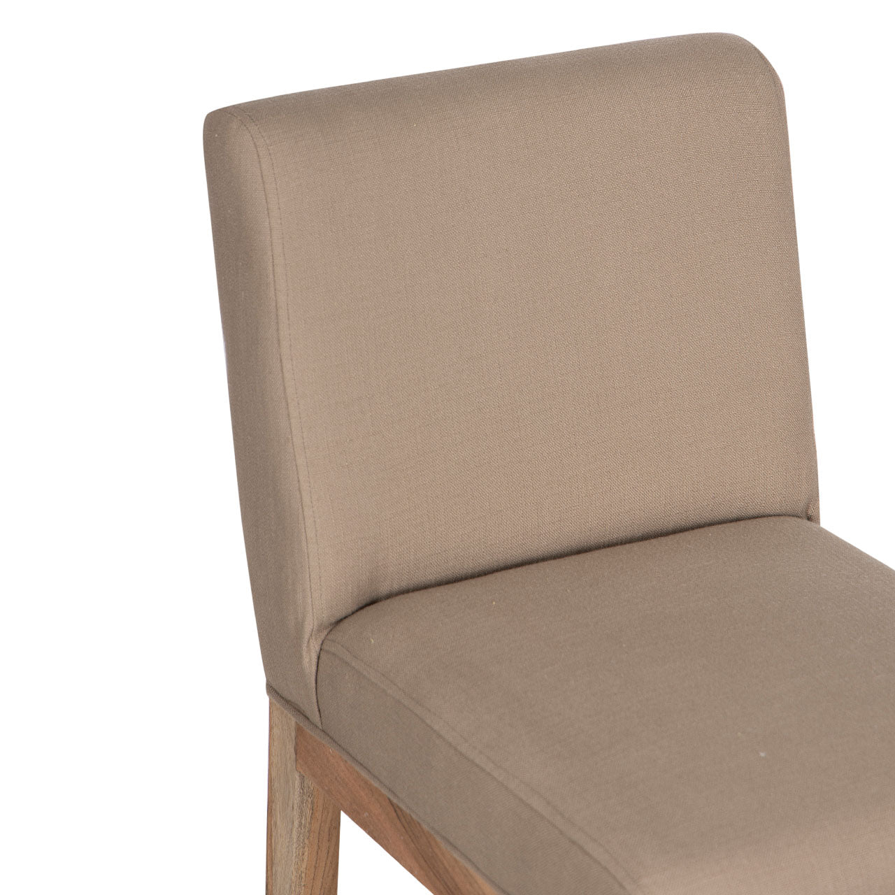 Remmy Acacia Wood Fabric Dining Chair - Natural / Archer Ivory