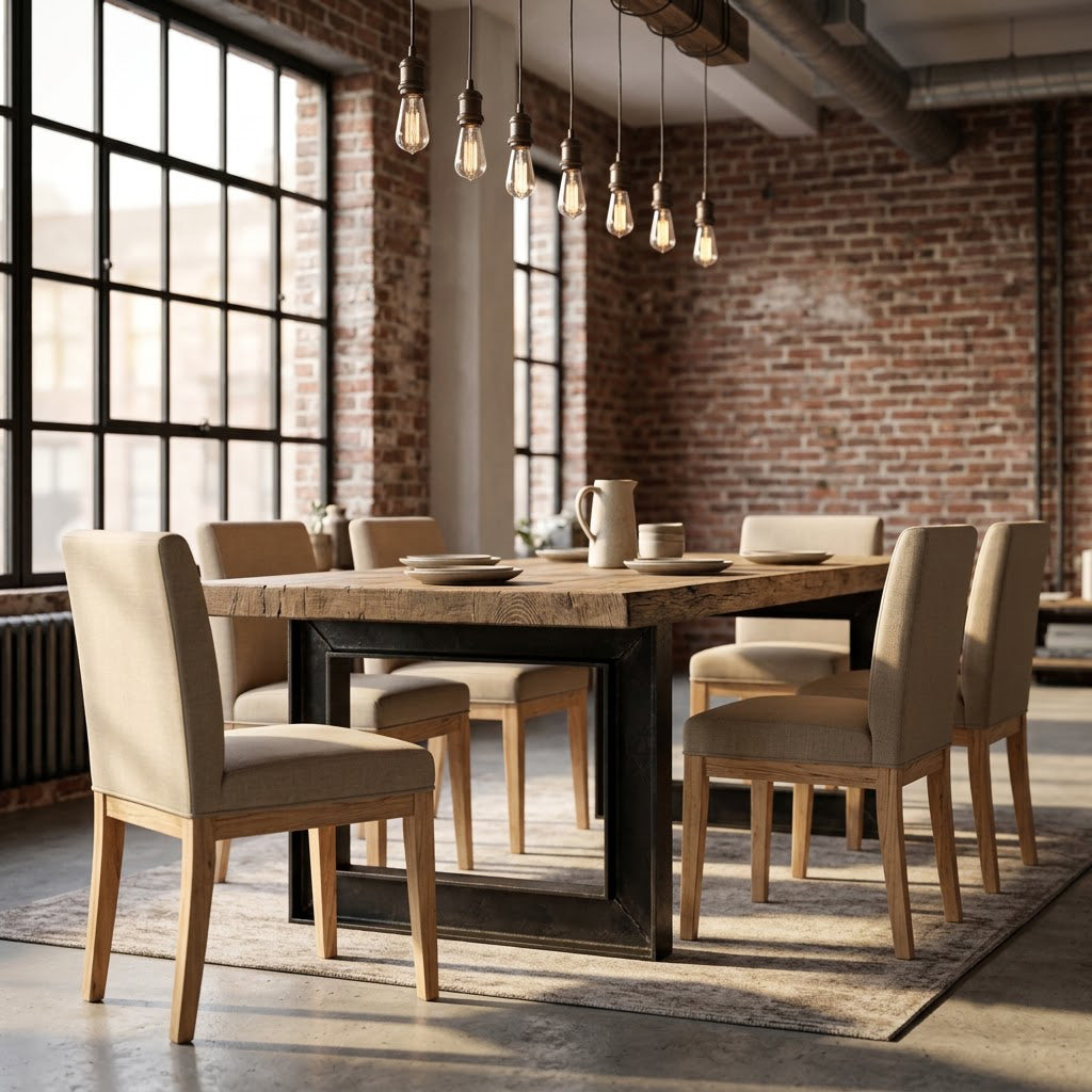 Remmy Acacia Wood Fabric Dining Chair - Natural / Archer Ivory