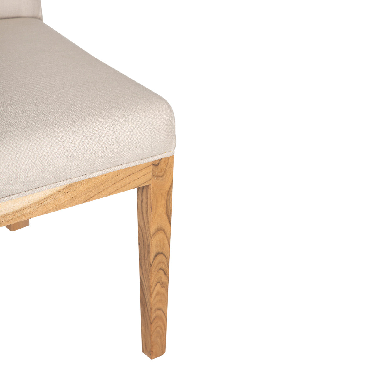 Remmy Acacia Wood Fabric Dining Chair - Natural / Archer Ivory