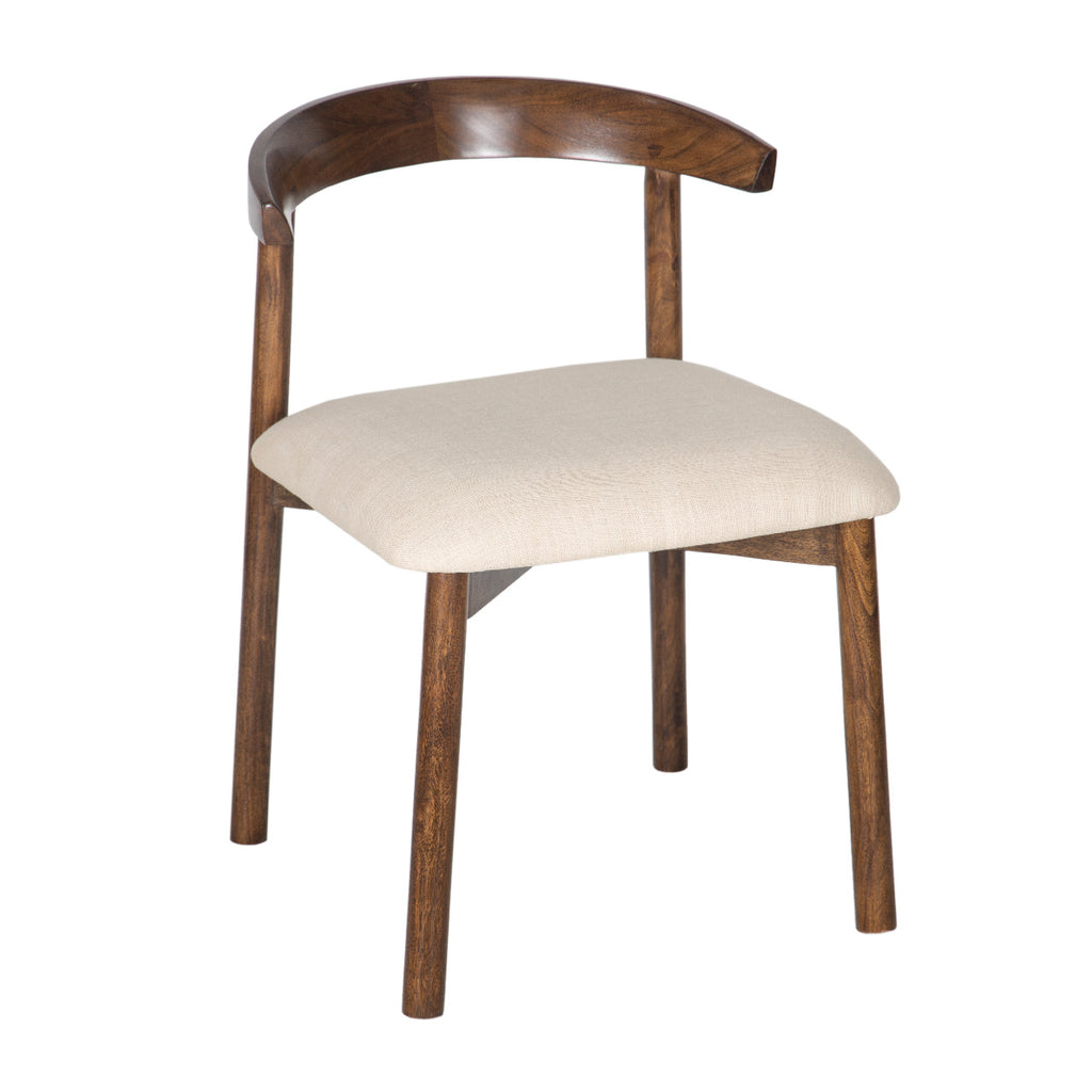 Nice Round Back Acacia Wood Dining Chair