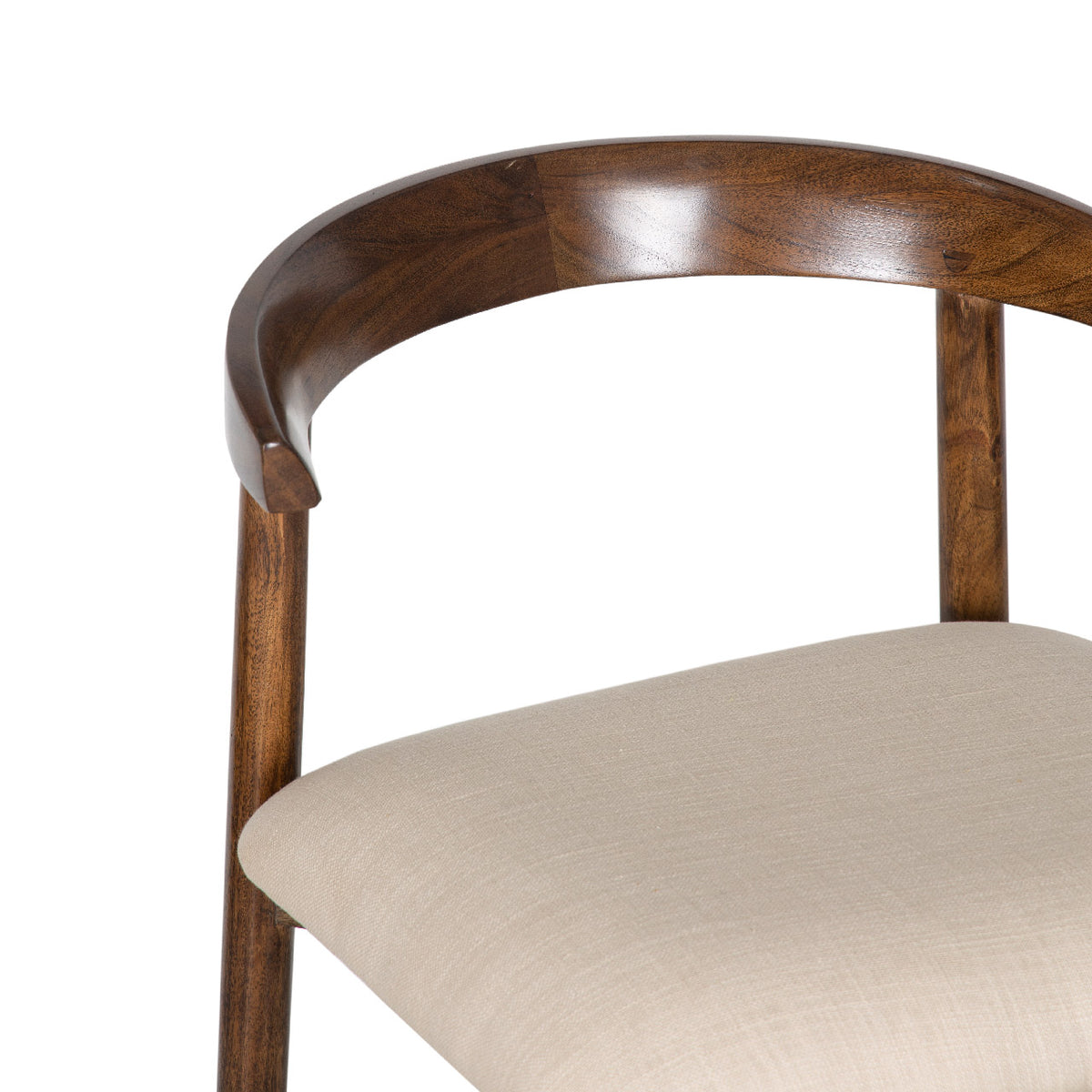 Nice Round Back Acacia Wood Dining Chair