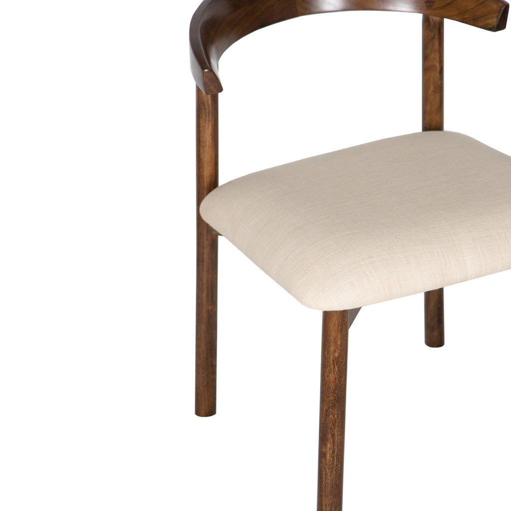 Nice Round Back Acacia Wood Dining Chair