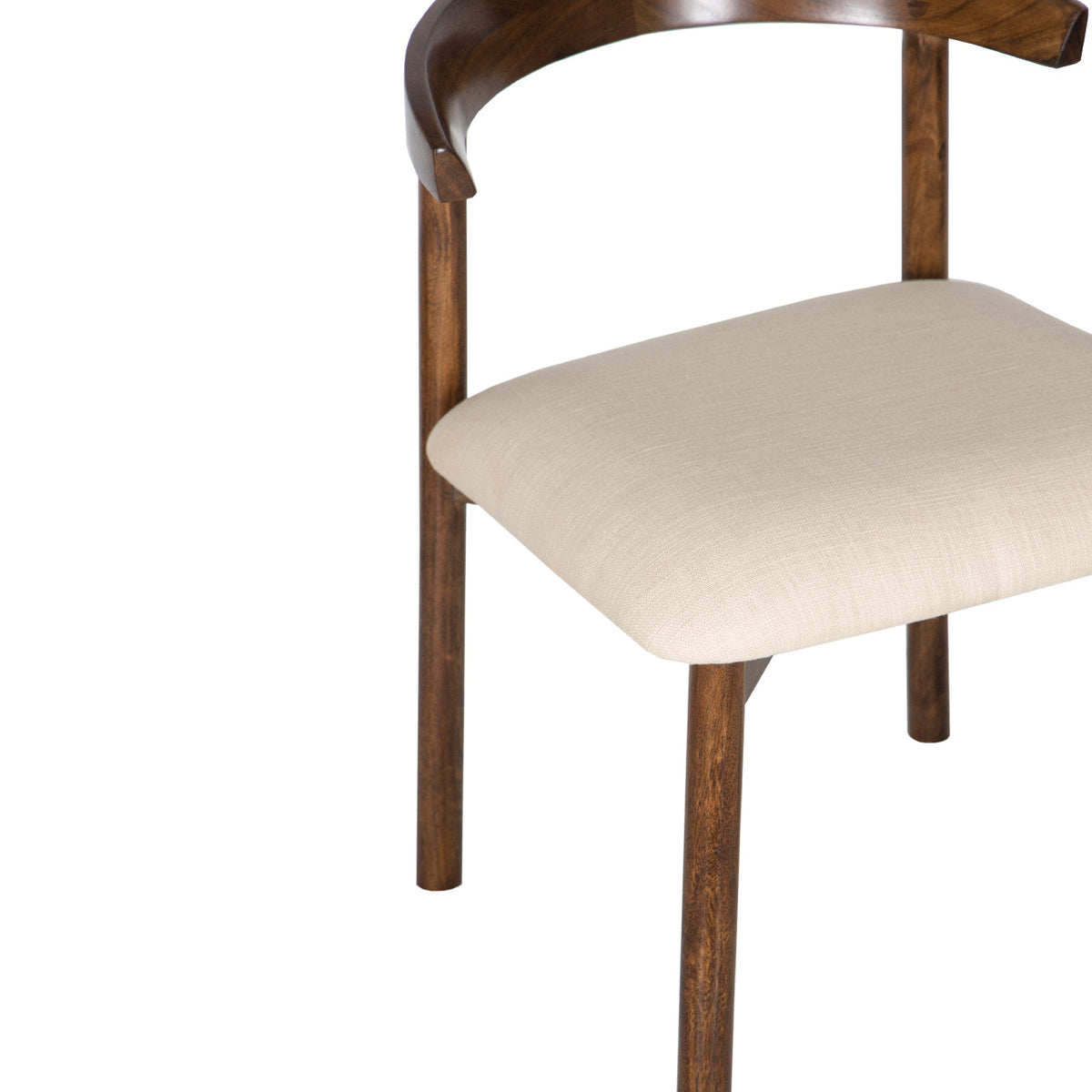 Nice Round Back Acacia Wood Dining Chair