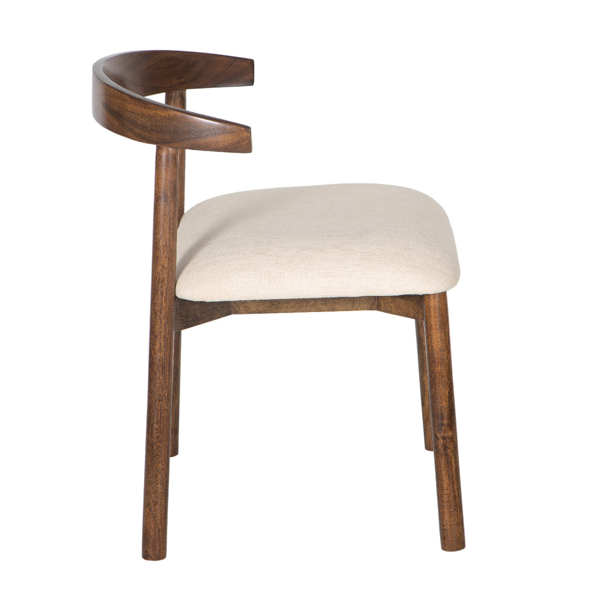 Nice Round Back Acacia Wood Dining Chair