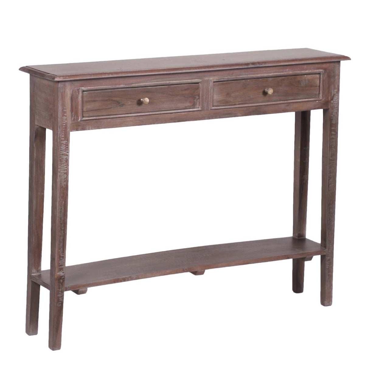 Sana Acacia Wood MDF Console Table - Slate Grey