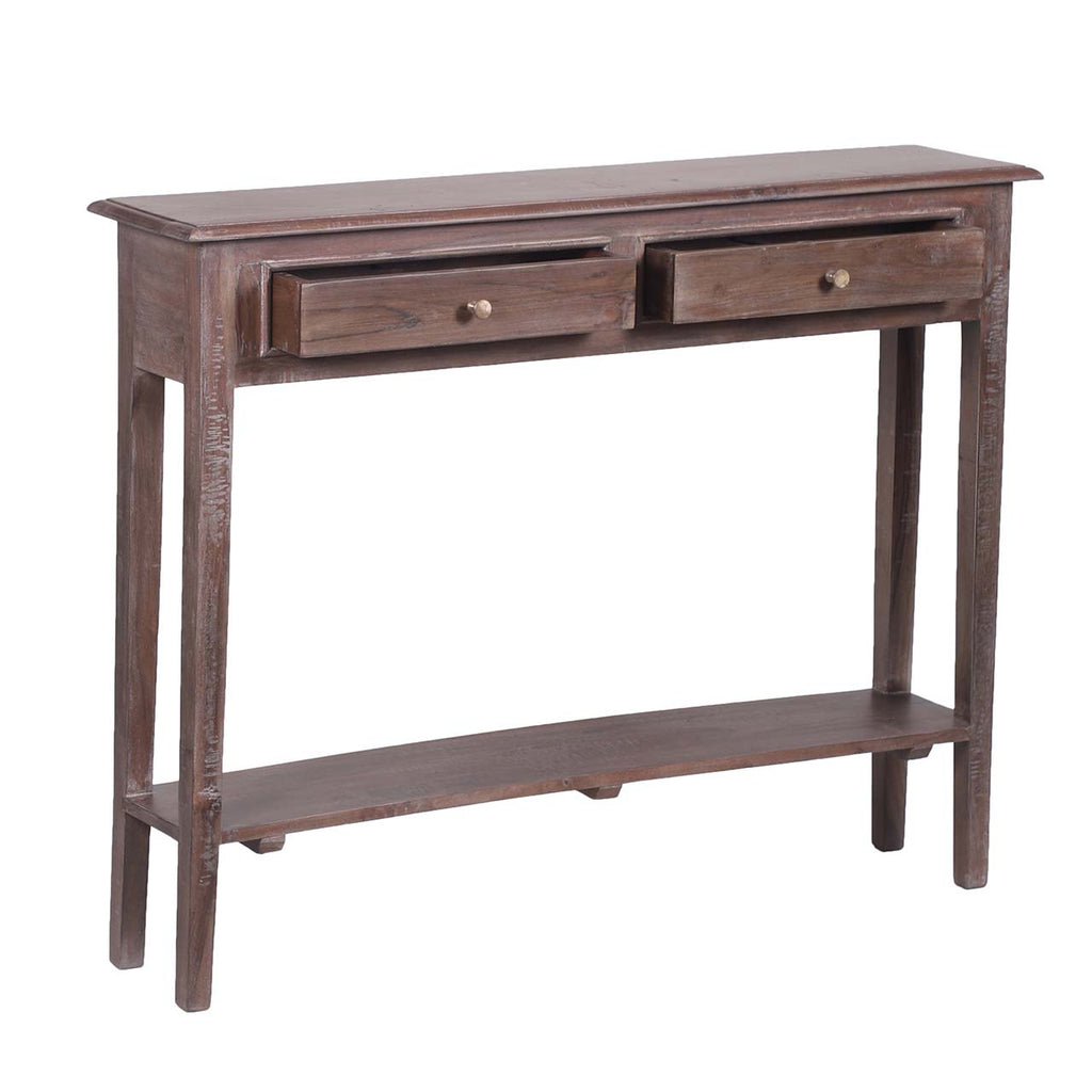 Sana Acacia Wood MDF Console Table - Slate Grey