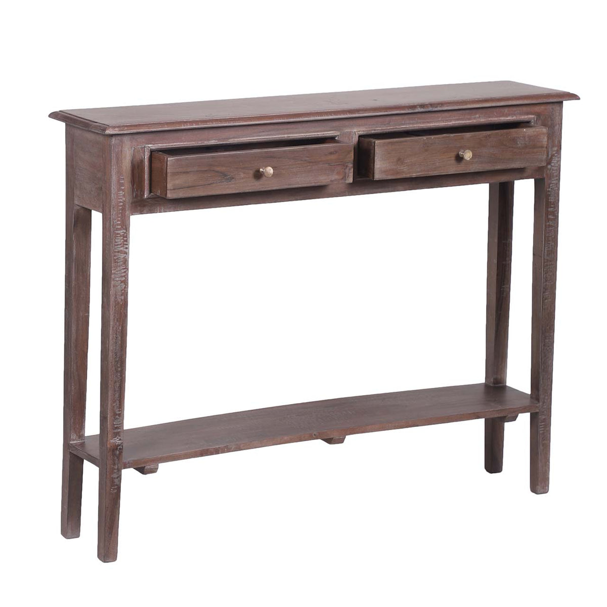 Sana Acacia Wood MDF Console Table - Slate Grey