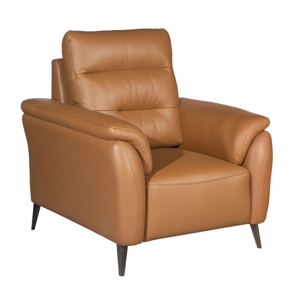 Santino Leather Luxe Arm Chair - Tan