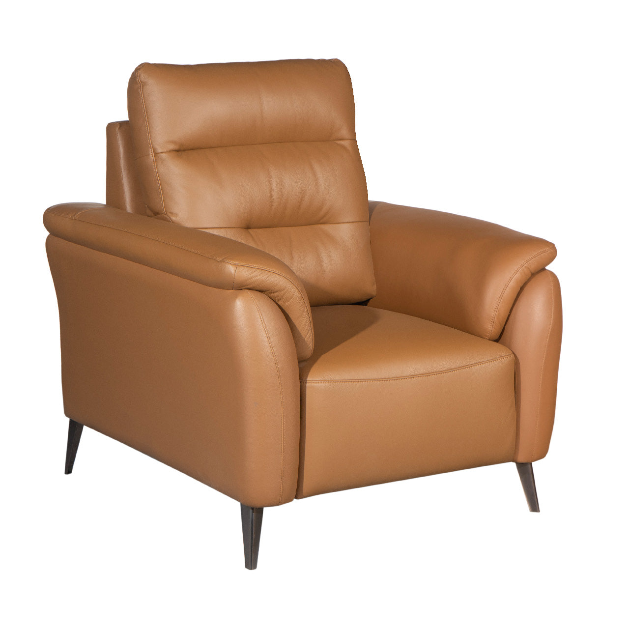 Santino Leather Luxe Arm Chair - Tan