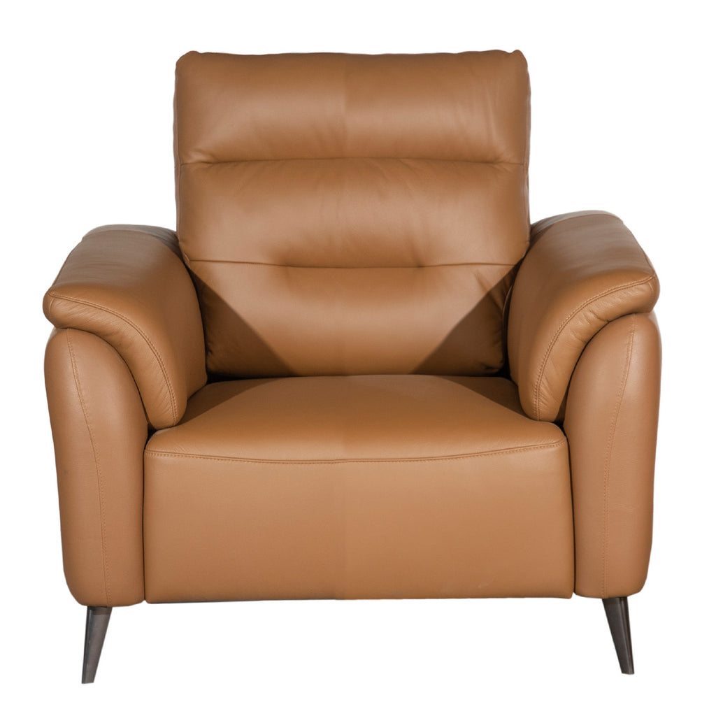 Santino Leather Luxe Arm Chair - Tan