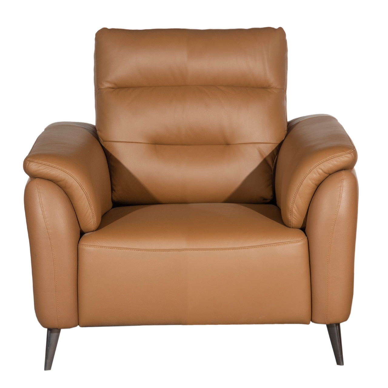 Santino Leather Luxe Arm Chair - Tan