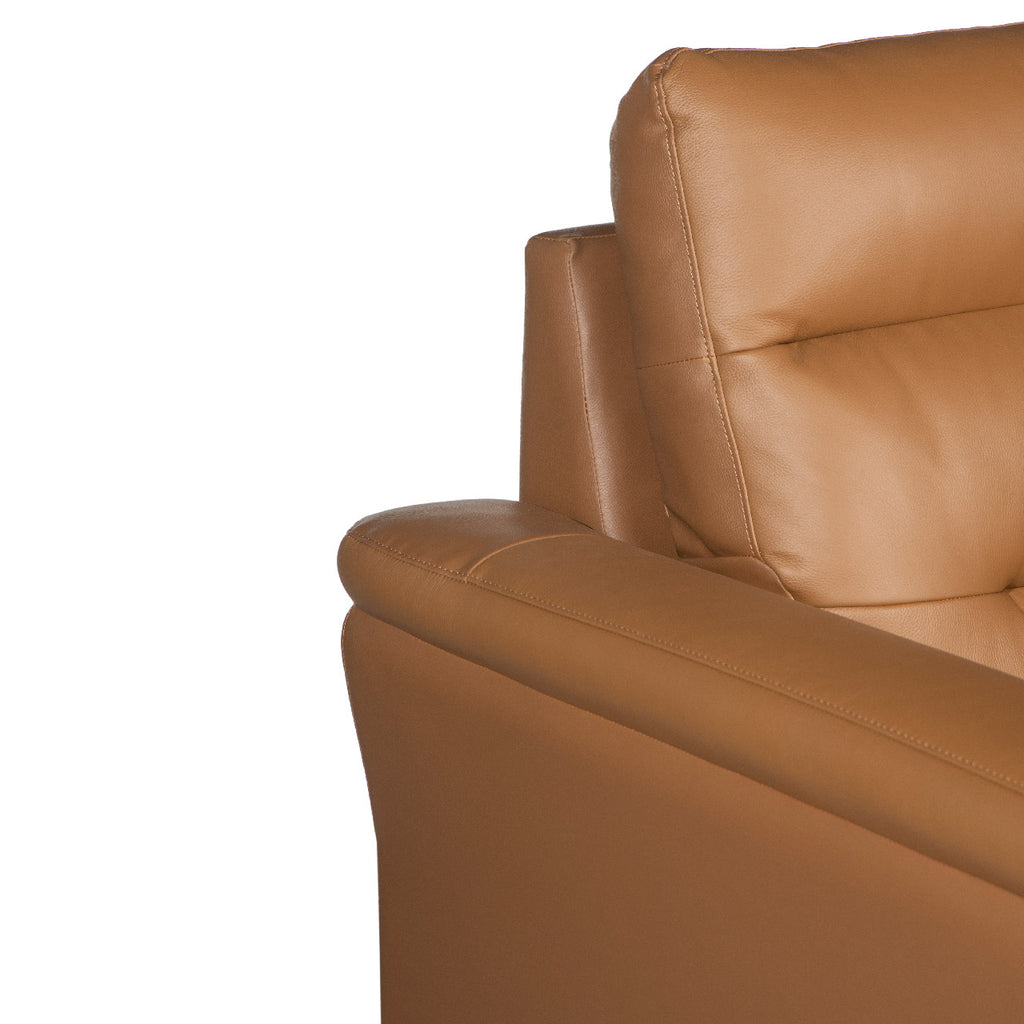 Santino Leather Luxe Loveseat - Tan