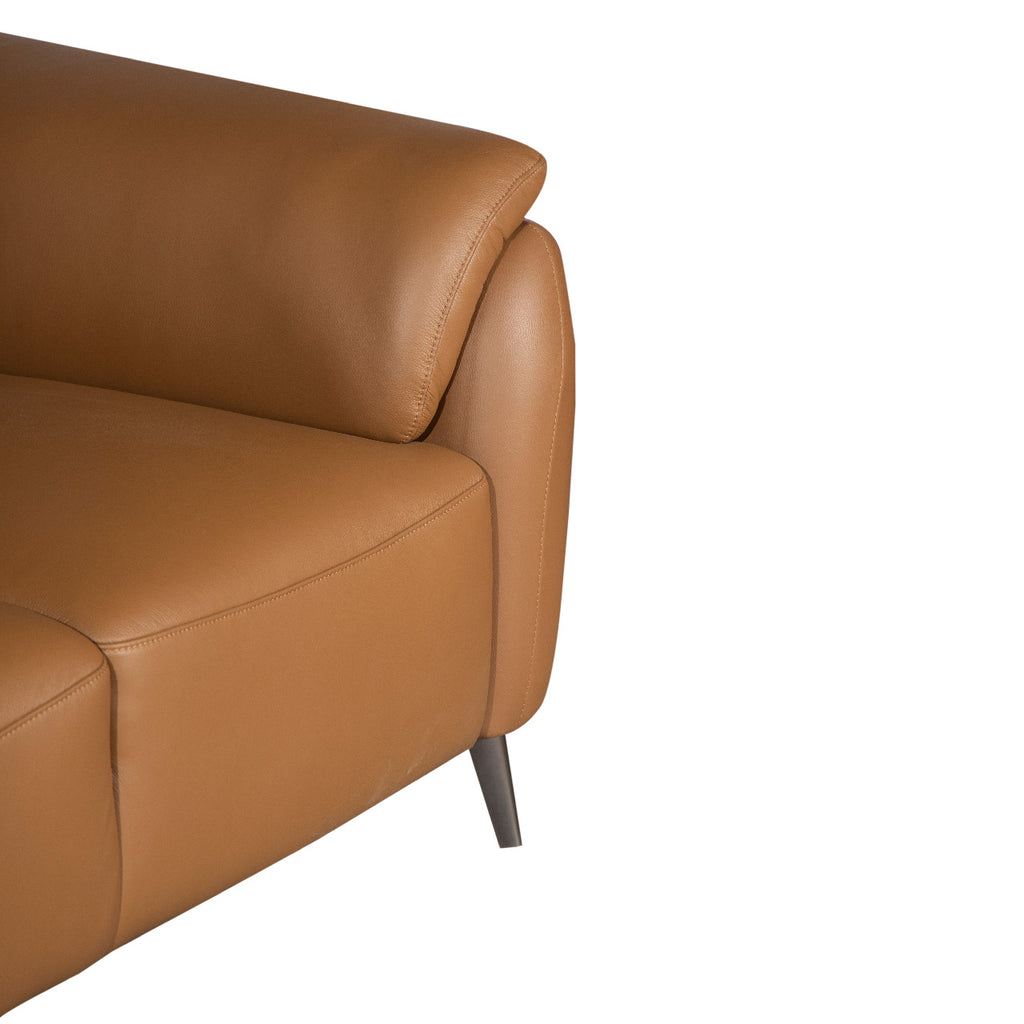 Santino Leather Luxe Loveseat - Tan