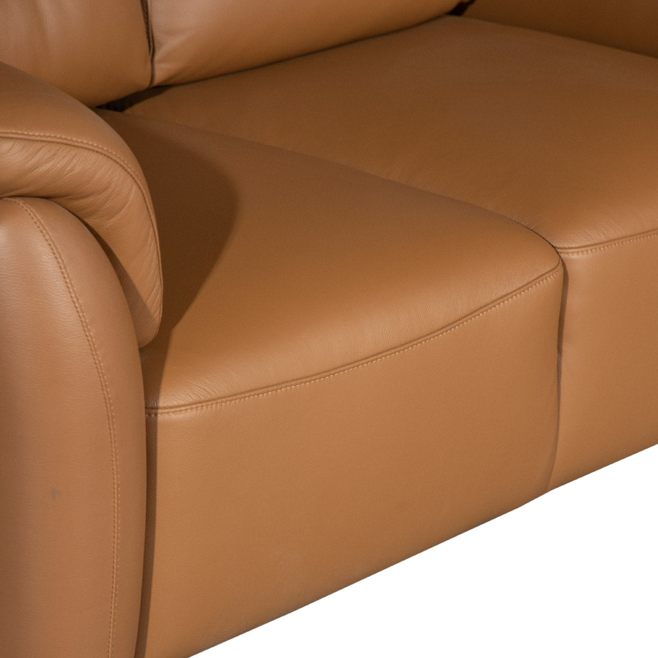 Santino Leather Luxe Loveseat - Tan