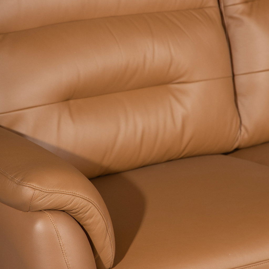 Santino Leather Luxe Sofa - Tan