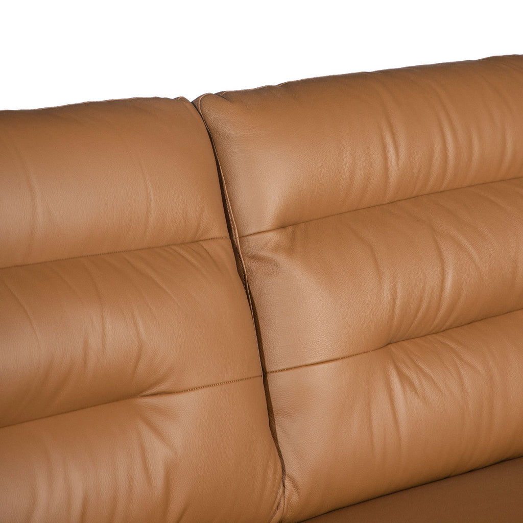 Santino Leather Luxe Sofa - Tan