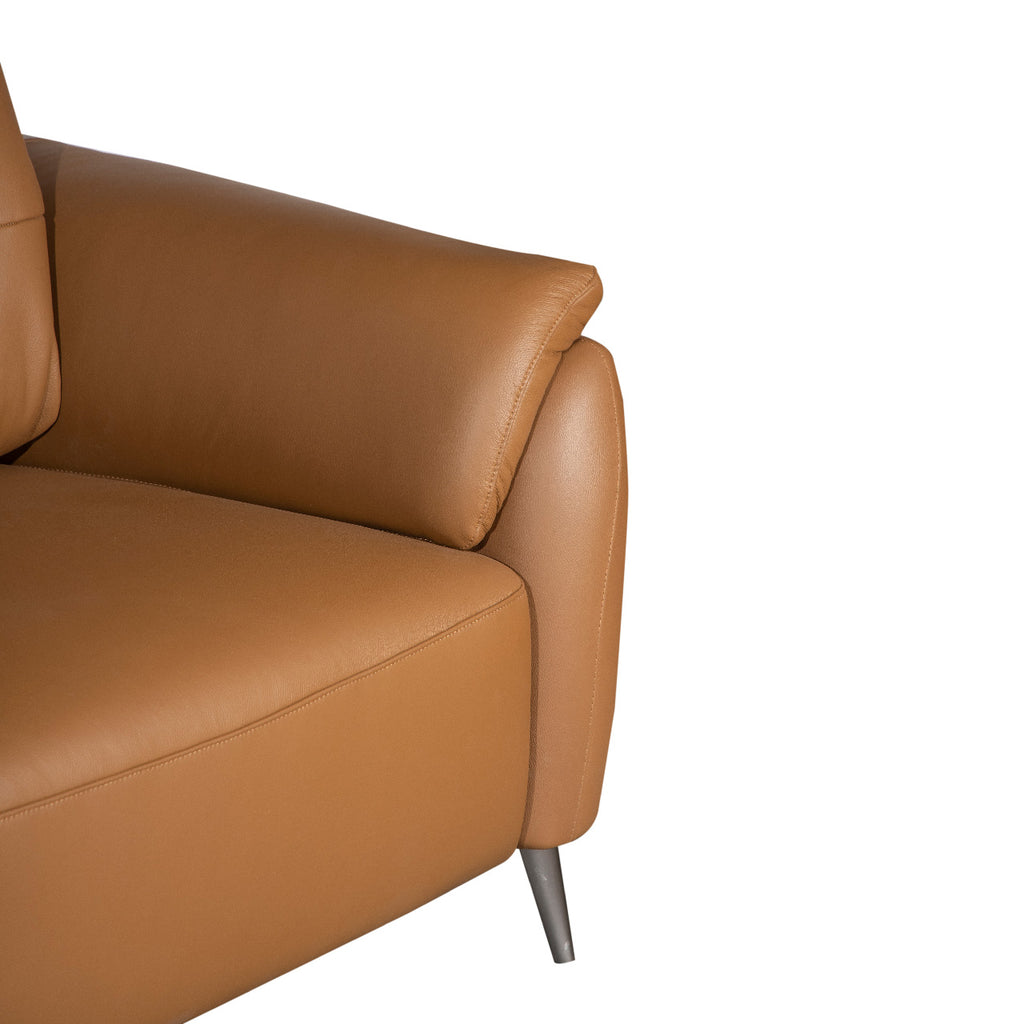 Santino Leather Luxe Sofa - Tan