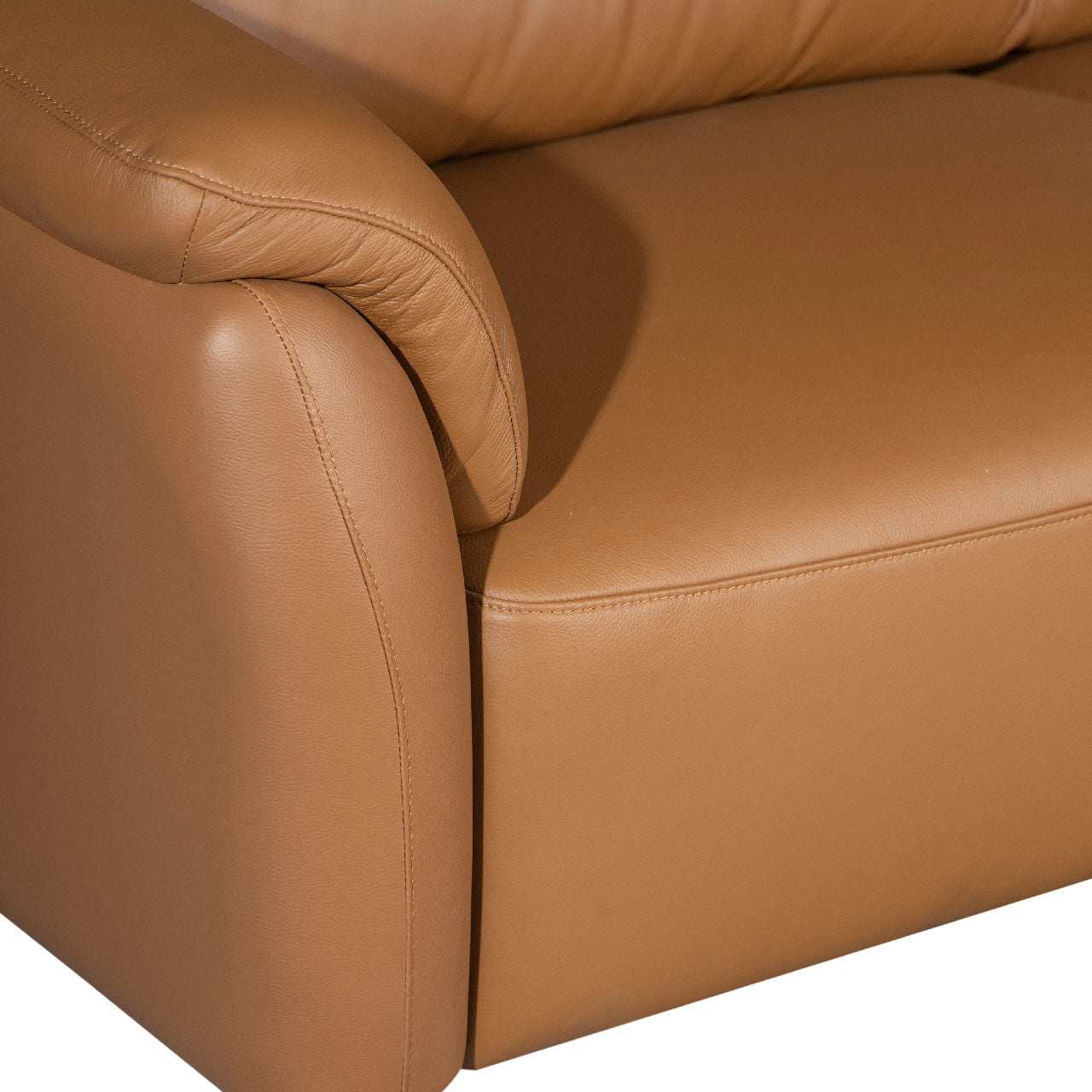 Santino Leather Luxe Sofa - Tan