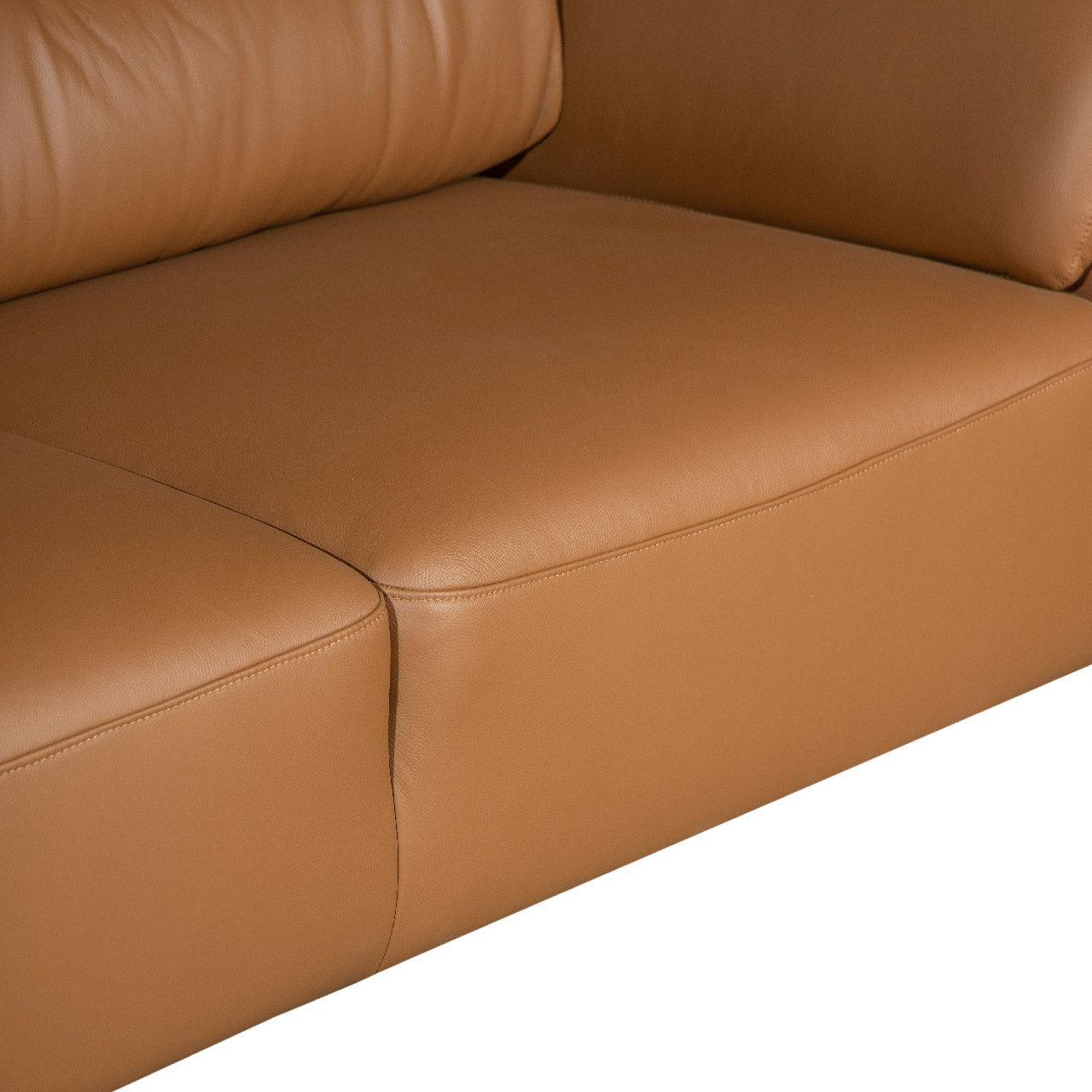 Santino Leather Luxe Sofa - Tan