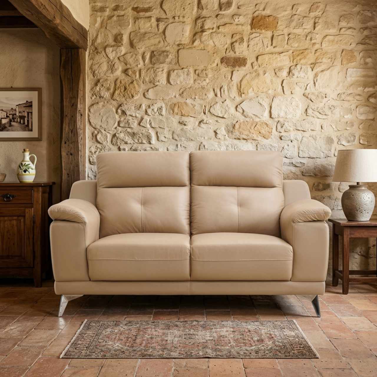 Sienna Leather Luxe Recliner - Brown