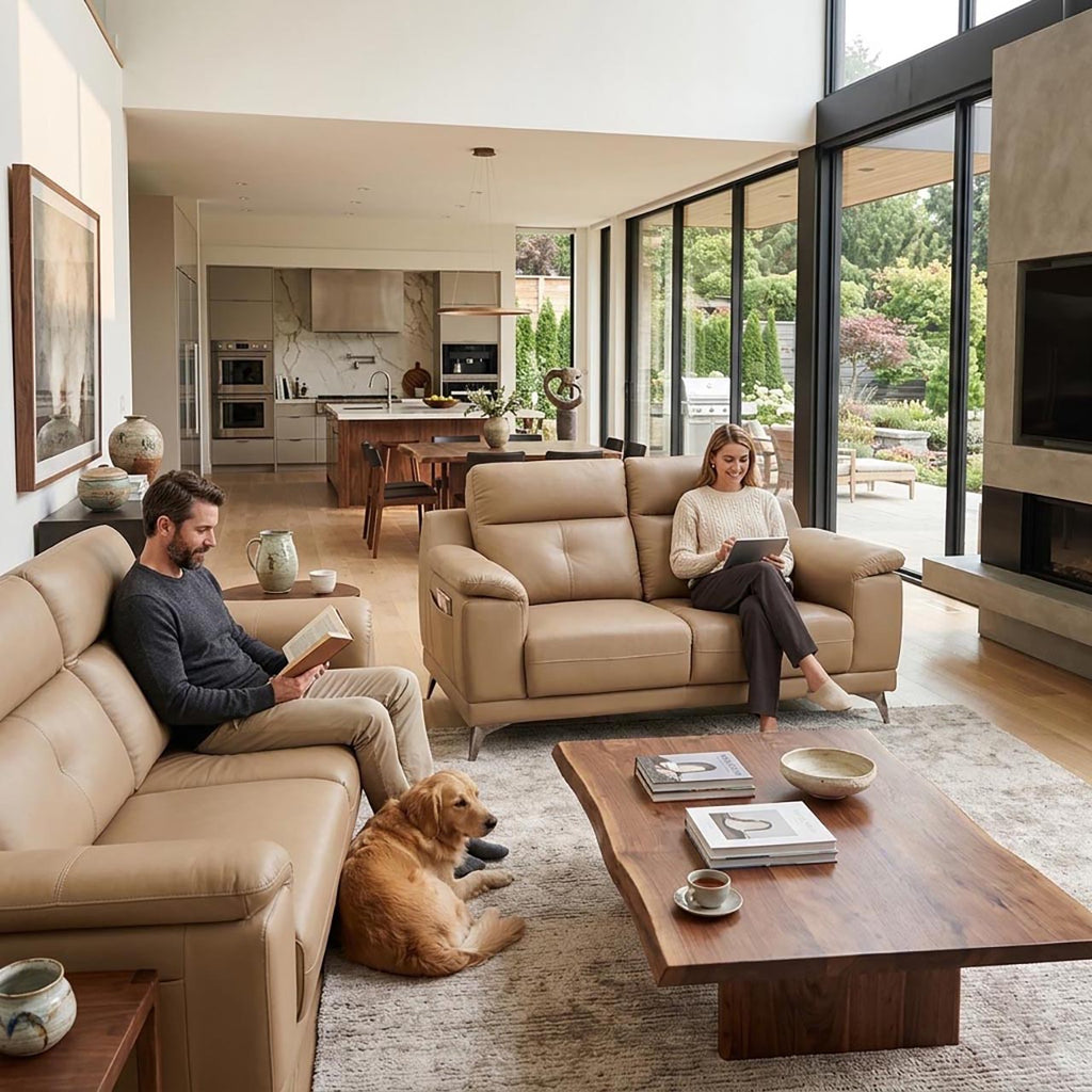 Sienna Leather Luxe Recliner - Brown