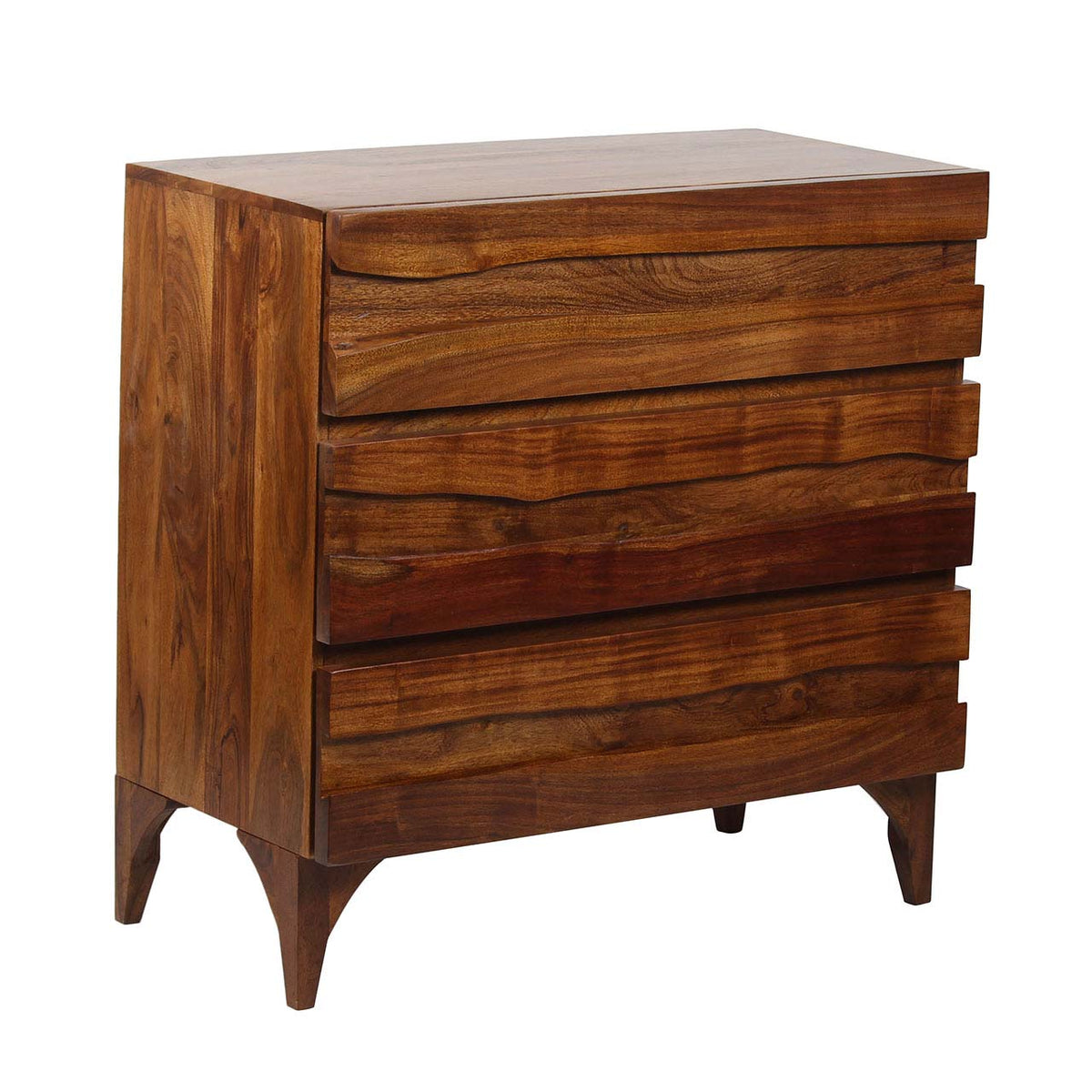 Sofia Acacia Wood Live Edge 3 Drawer Chest