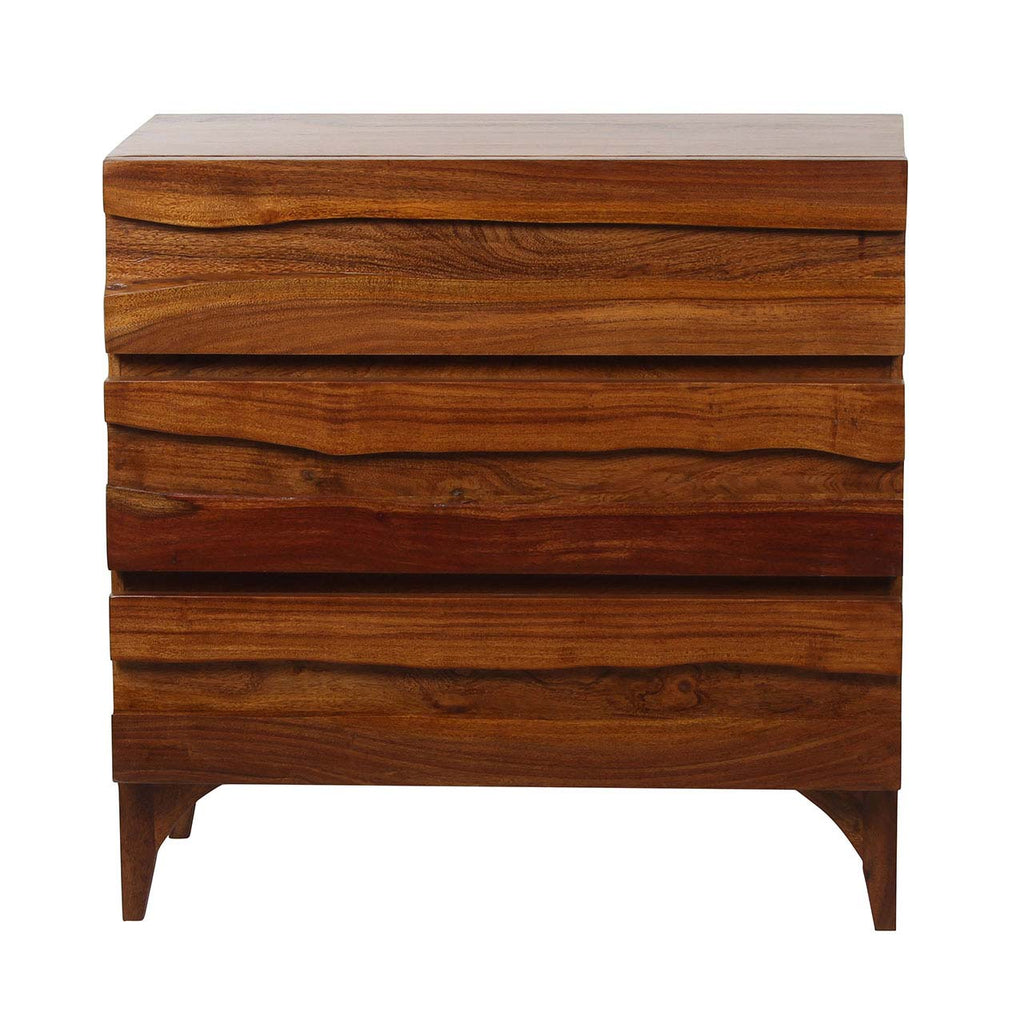 Sofia Acacia Wood Live Edge 3 Drawer Chest