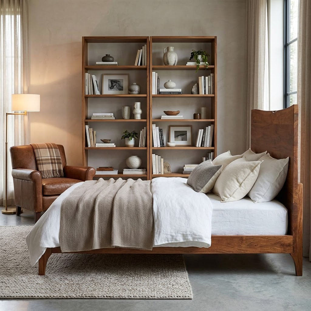 Sofia Acacia Wood Live Edge Queen Bed