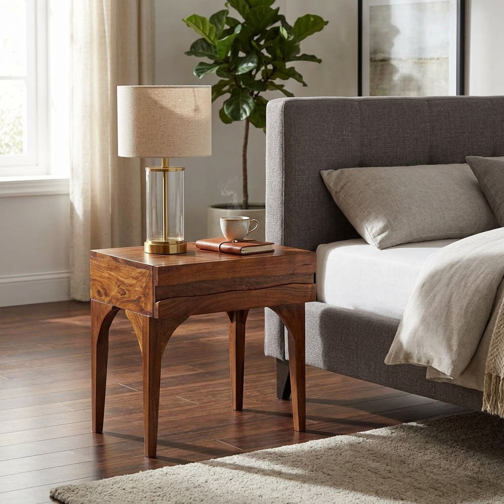 Sofia Acacia Wood Live Edge Night Stand