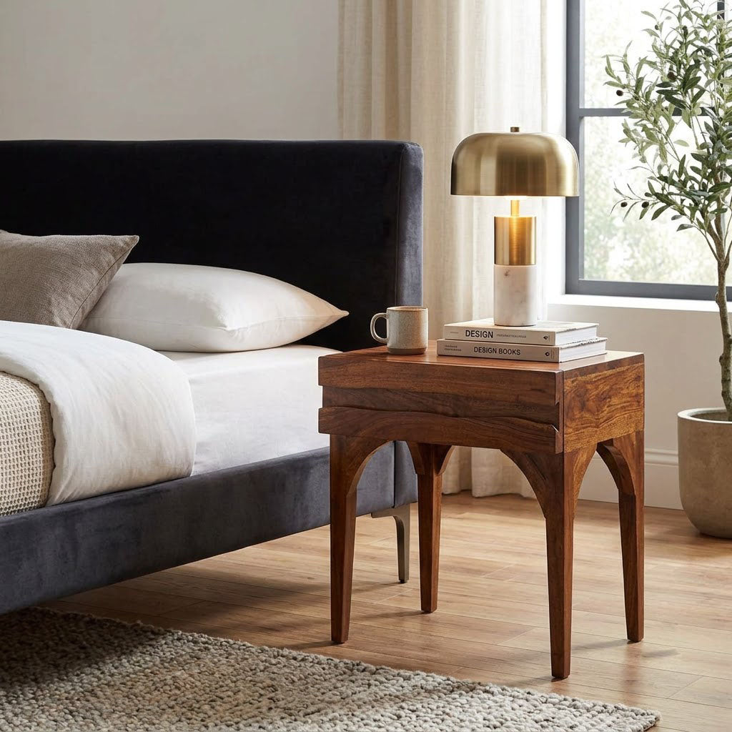 Sofia Acacia Wood Live Edge Night Stand