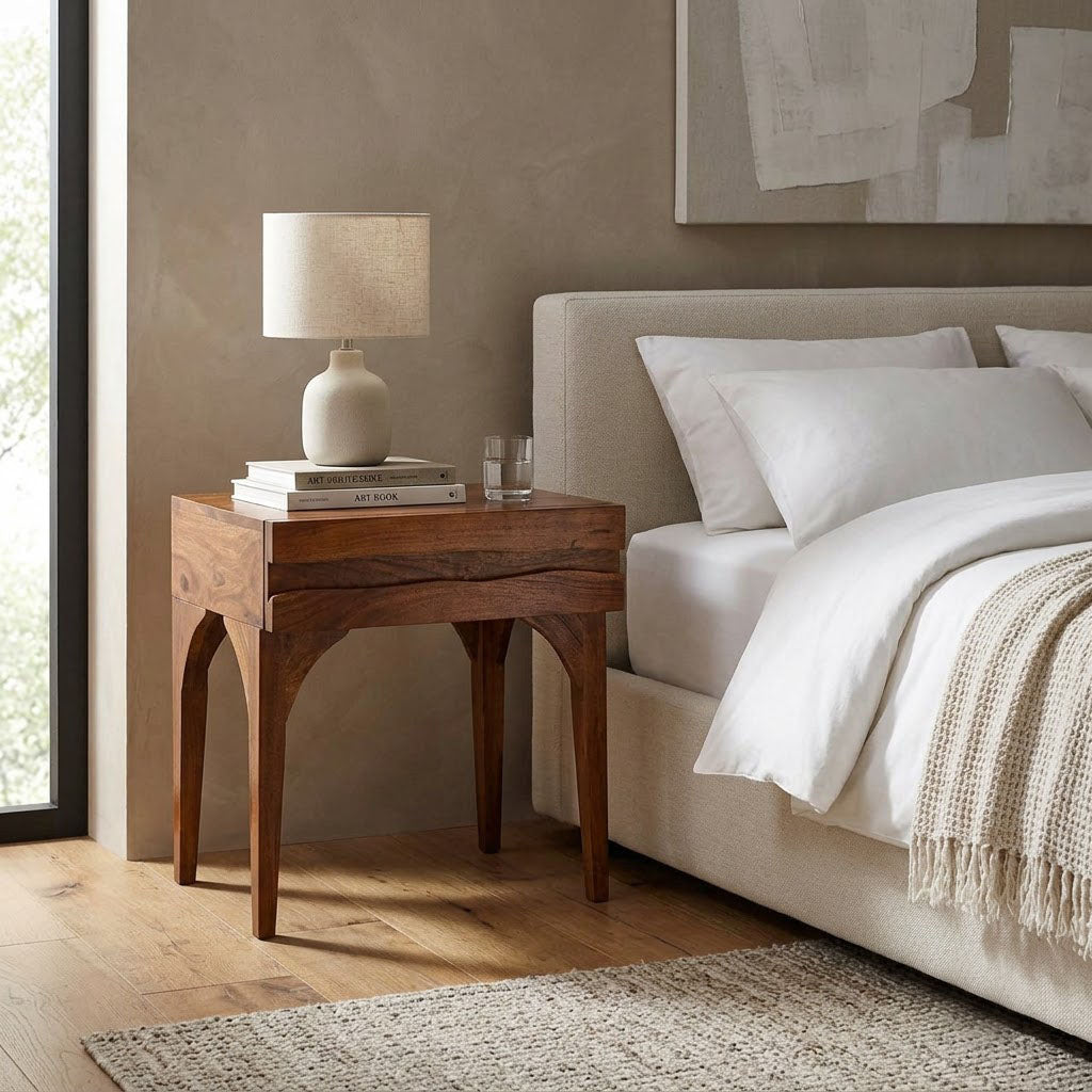 Sofia Acacia Wood Live Edge Night Stand